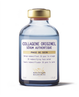 Collagène Originel boosts collagen I-IV, redensifying skin for a firmer, youthful profile. Clinically shown to shorten wrinkle length by 22% and strengthen skin bonds. 